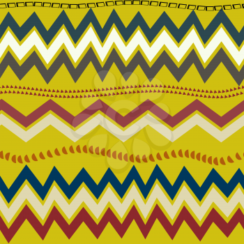 Full color seamless pattern with geometric pattern. Tribal style