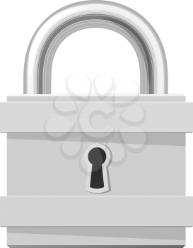 Metal padlock isolated on white background 