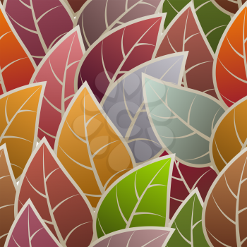 Seamless with abstract leafs