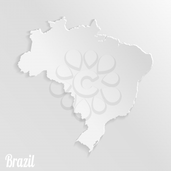 Paper map of Brazil