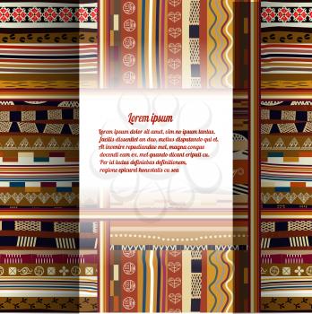 Background with African patterns. eps10