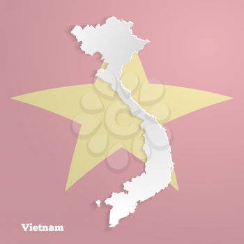 Abstract icon map of  Vietnam 