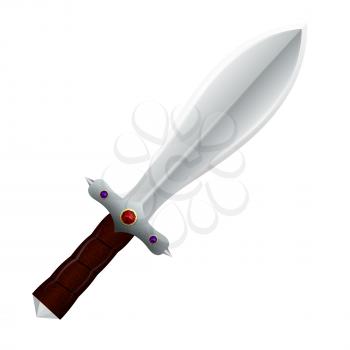 Royalty Free Clipart Image of a Double-Edge Knife