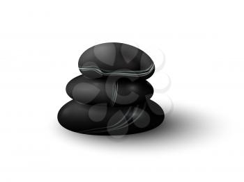 Royalty Free Clipart Image of Spa Stones