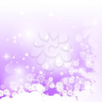 Purple background with snowflakes
