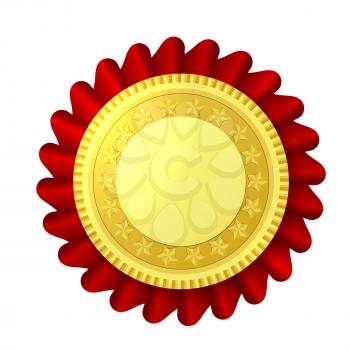 Red and gold rosette 