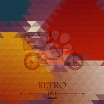 Abstract background with retro automobile