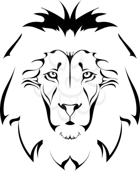 Lion head. Tattoo