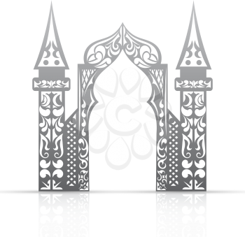  Background with arch in the Asian style