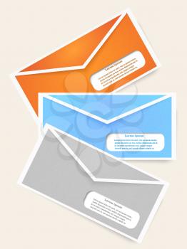 Abstract Elements of infographics with envelopes. Vector illustration