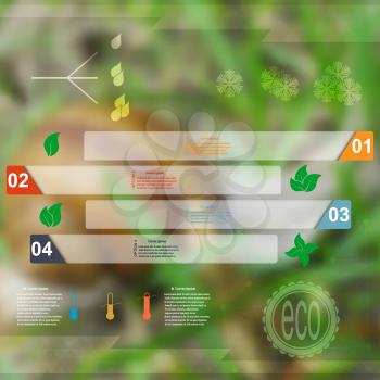 Infographic set with symbols Meteorology style Eko