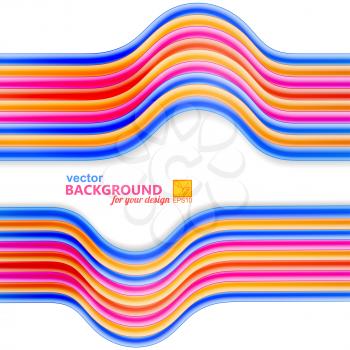 Bright abstract background with frame of wires. Vector illustration