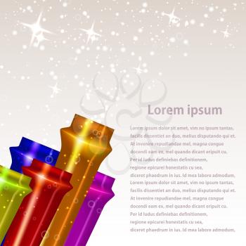 Abstract background with bright shiny pipes. Vector illustration