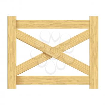 Wooden fence. Isolated. Vector illustration. 

