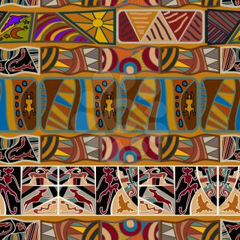 Seamless pattern in the African style. Vector illustration