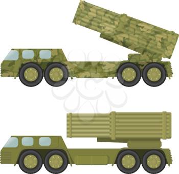Military rocket launcher. Vector illustration
