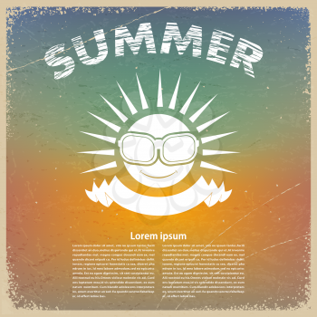 Summer background. Grunge. Vector illustration.