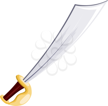 Sword isolated on white background. Weapons. Vector illustration.