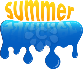 Blue design elements. Summer. Vector illustration.