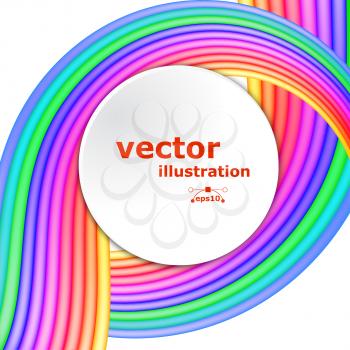 Abstract fullcolor background with colored stripes and shapes for text. Vector illustration