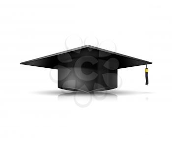 Graduation Cap isolated on white background. Vector illustration