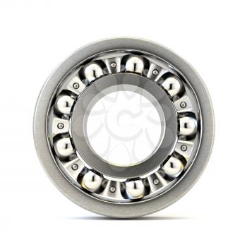 Bearing front view isolated on white background. 3d illustration.