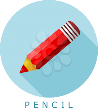 Pencil Icon Vector Image. A simple flat style. Vector illustration