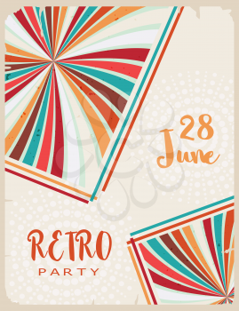 Vintage flyer. Illustration retro flyer - an invitation to the retro party, element for poster ads. 
Stock vector