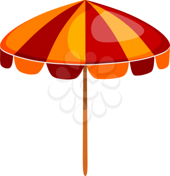 Color image of an abstract bright beach umbrella. Cartoon style. Beach accessory. 
Vector illustration