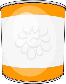 Carton of yellow jar on a white background. Vector illustration