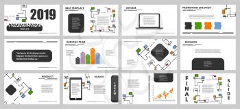 Business backgrounds of digital technology. Memphis elements for presentation templates. Leaflet, Annual report, cover design. Banner, brochure, layout, design. Flyer. Vector illustration