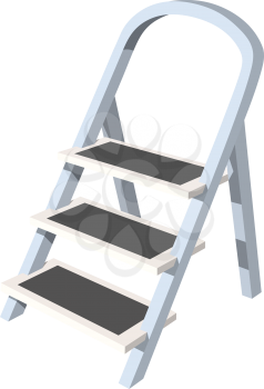 Staircase stepladder on a white background tool repair vector illustration