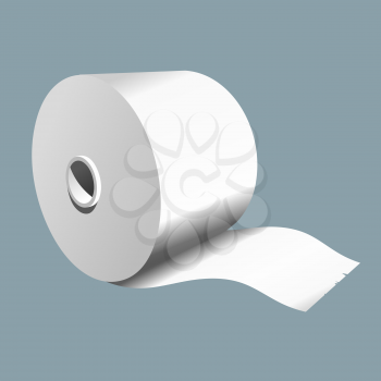 Roll of paper on a colored background. Vector illustration