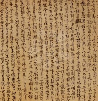 Old asian paper as a concept of time
