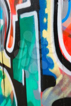Colorful graffiti elements as an abstract background