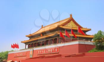 Tiananmen Gate Tower of Forbidden City in China