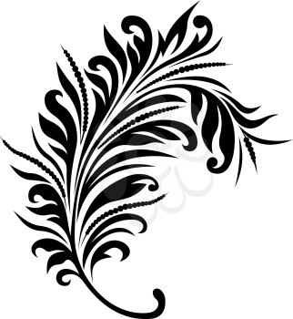 Floral pattern isolated on white. Vector illustration