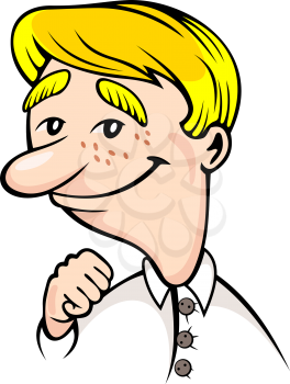 Young boy in cartoon style. Vector illustration