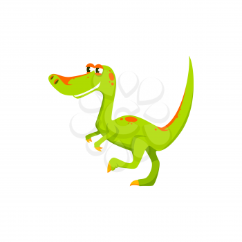 Tyrannosaurus T-rex isolated green cartoon dinosaur. Vector dino T-rex, theropod extinct animal, coelurosaurian theropod dinosaur. Tyrannosaurids, tyrant lizards, Parasaurolophus, Tyrannosauridae