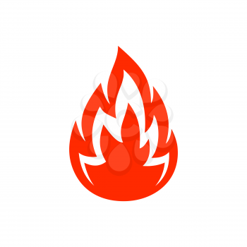 Burning bonfire or campfire, hot ignite symbol isolated flat cartoon icon. Vector flaming fire blazes, orange blazing fire flame ignition. Fiery firewood, passion and danger sign, flammable warning