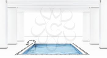 Royalty Free Clipart Image of an Indoor Swimming Pool