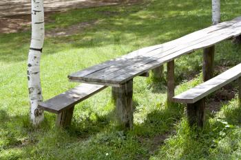 Royalty Free Photo of a Picnic Bench in a Park