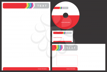Business package with business card, letterhead, envelope and cd.