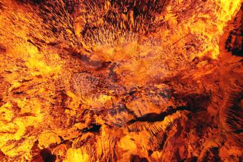 Details of Damlatas cave in Alanya, Turkey