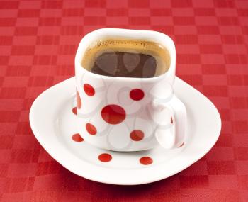 Cup of strong Turkish coffee on a table