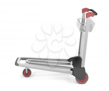 Royalty Free Clipart Image of an Airport Trolley