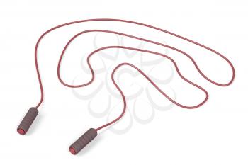 Skipping rope on white background 