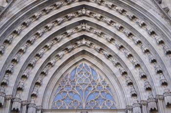 Details of The Cathedral of the Holy Cross and Saint Eulalia