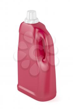 Liquid detergent bottle on white background