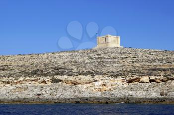 Saint Mary tower located in Comino island, Malta